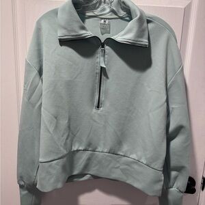 Danskin Light Sage Green Quarter Zip‎ Pullover (Size M)